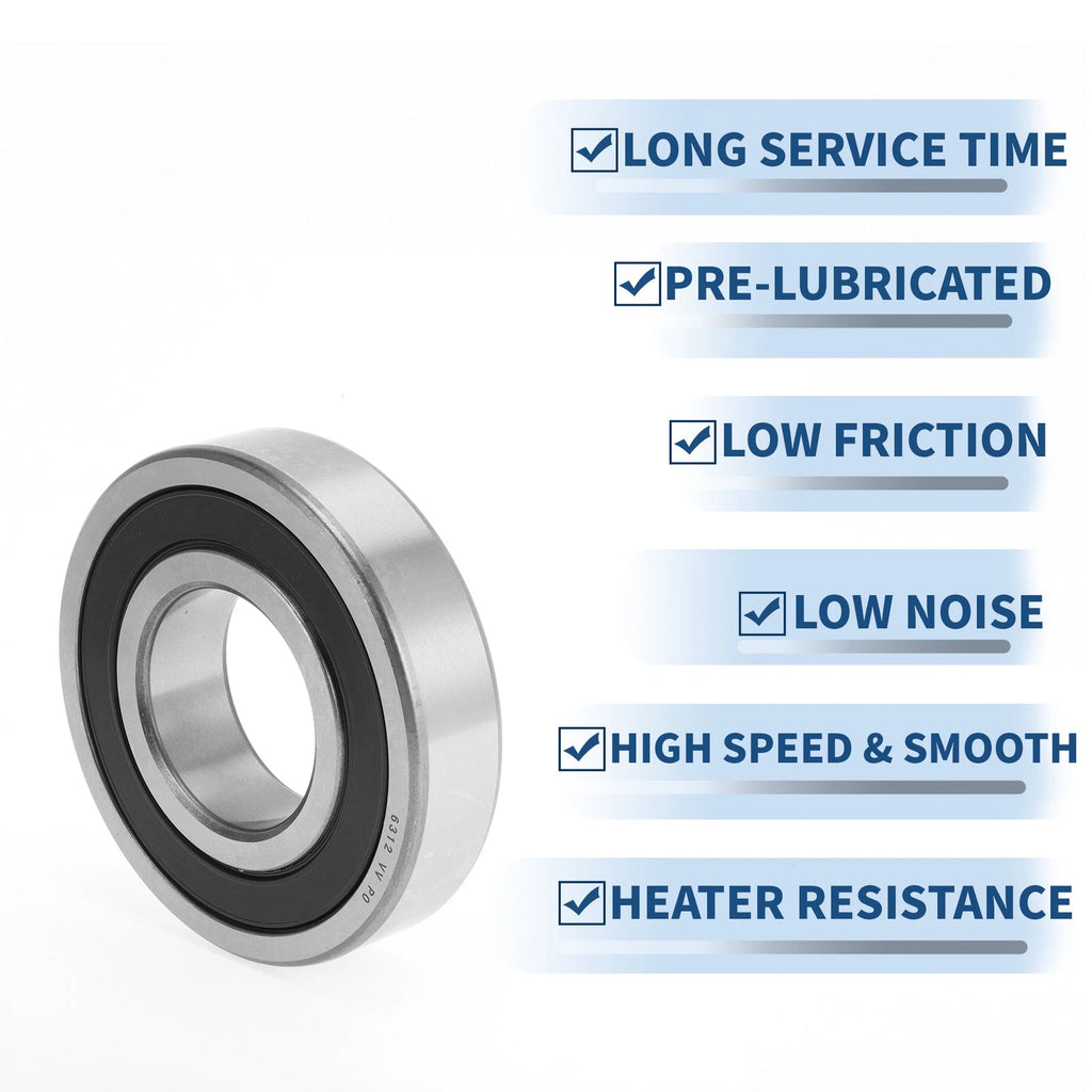 Deep Groove Ball Bearing 6312VV for Scooter Skateboard (P0 60x130x31mm)