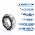 Deep Groove Ball Bearing 6312VV for Scooter Skateboard (P0 60x130x31mm)