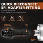 8AN Male to 3/8" Quick Disconnect EFI Fuel Line Adapter Fitting 1500PSI