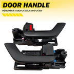Set of 2 Front Interior Door Handles for Hyundai Tiburon (2003–2008) Matte Black