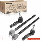 Set of 4 Front Steering Tie Rods for Chevrolet Aveo (2004–2011)