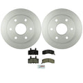 Set of 2 Front Vented Rotors & Ceramic Brake Pads for Chevy GMC 4WD