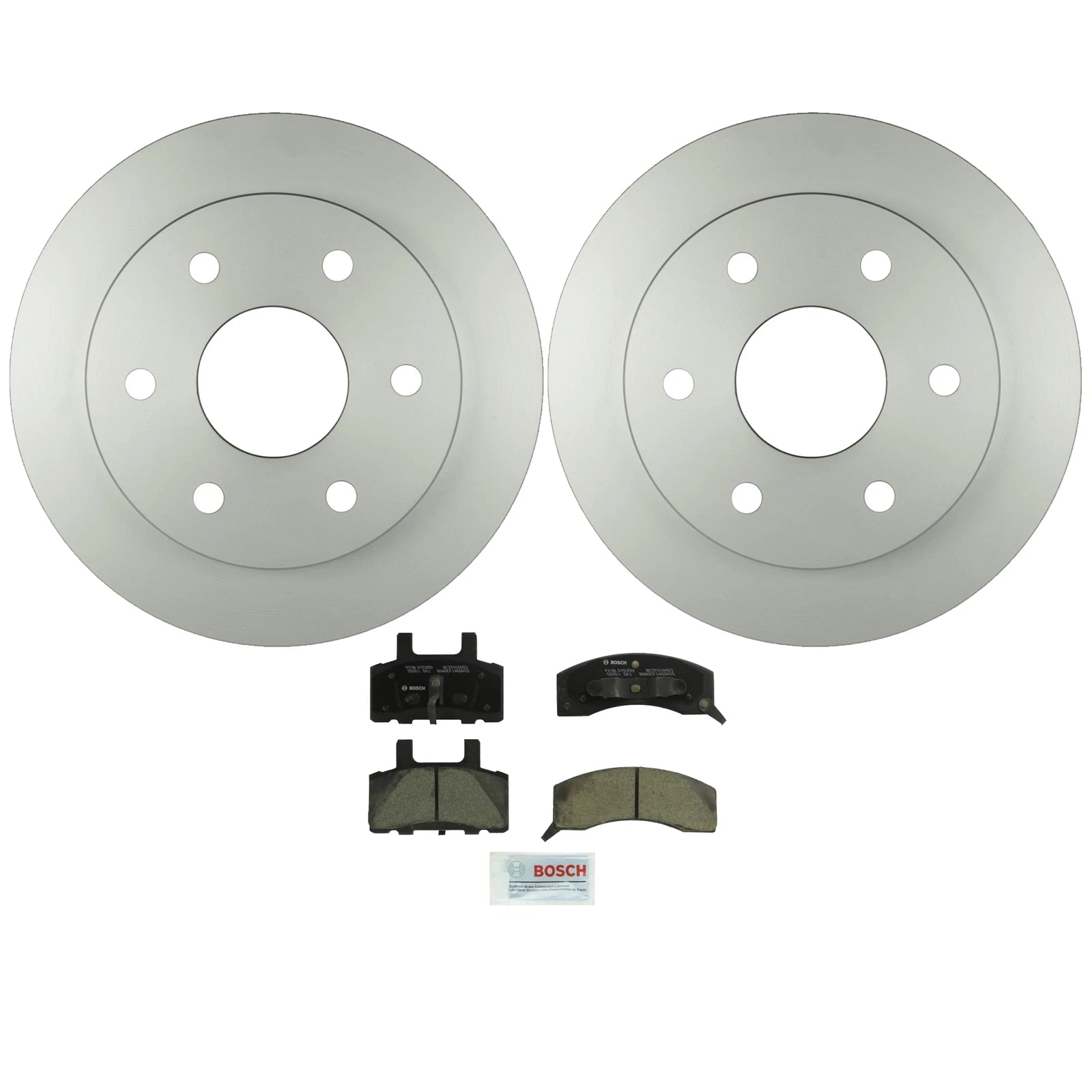 Set of 2 Front Vented Rotors & Ceramic Brake Pads for Chevy GMC 4WD