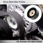 Drive Belt Idler Pulley for Ford Transit (2006–2014) No. 6C1Q6C344AB Black