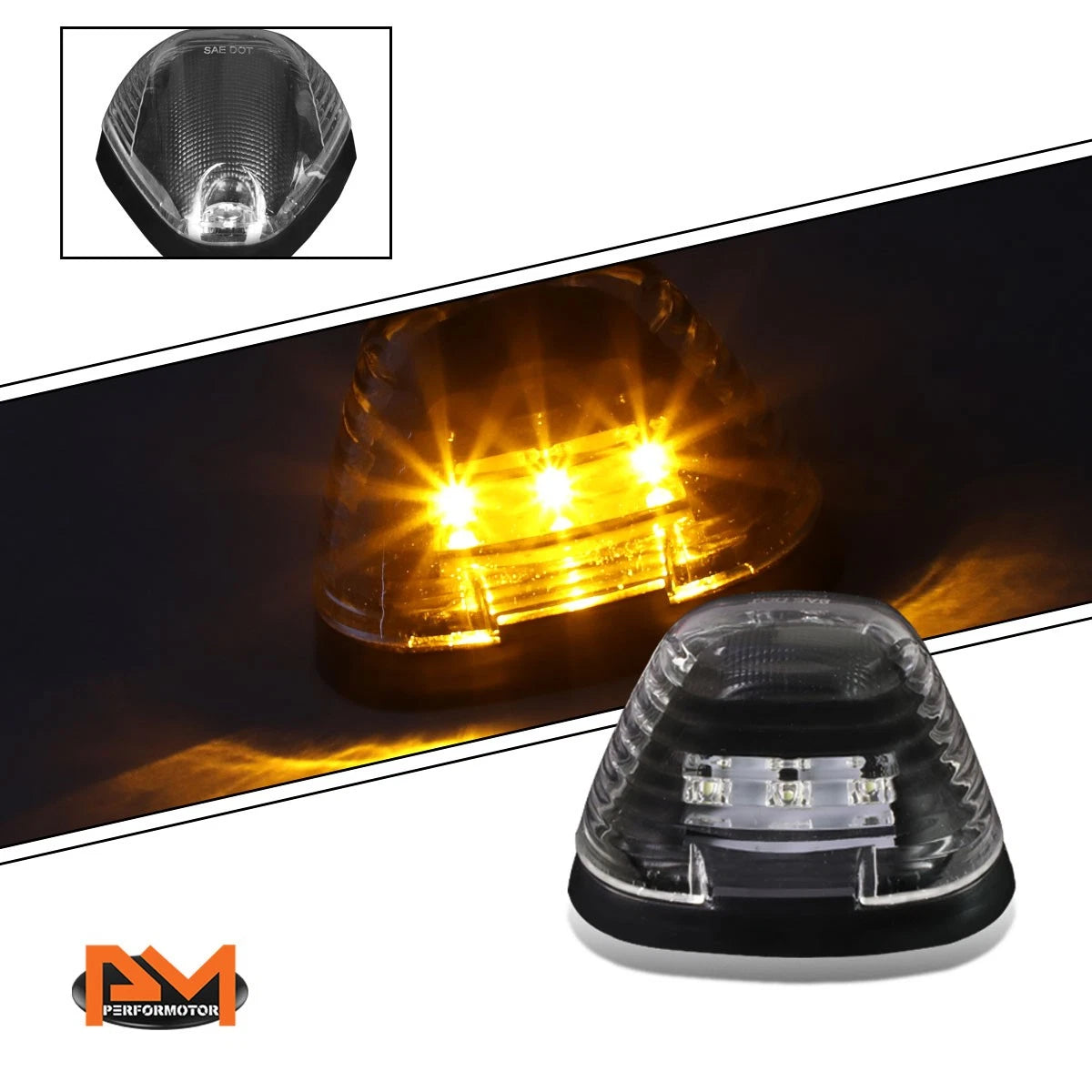 5Pcs LED Cab Roof Running Light with Harness for Ford Super Duty (1999–2016)