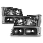 Set of 4 Clear Corner Headlights for Silverado 1500-3500 (2003–2007)