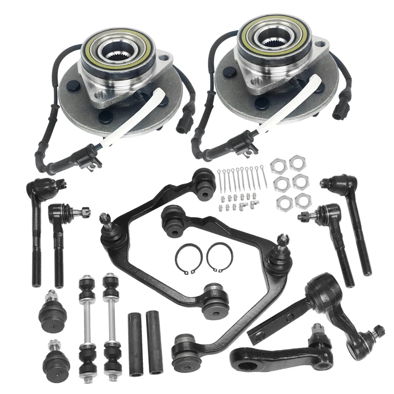 Control Arms with Tie Rod End Wheel Hub Kit for Ford F-150 4WD (2000–2003)