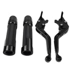 Black Extendable Brake Clutch Levers Grips Set for Aprilia Tuono V4 (2011-2023)