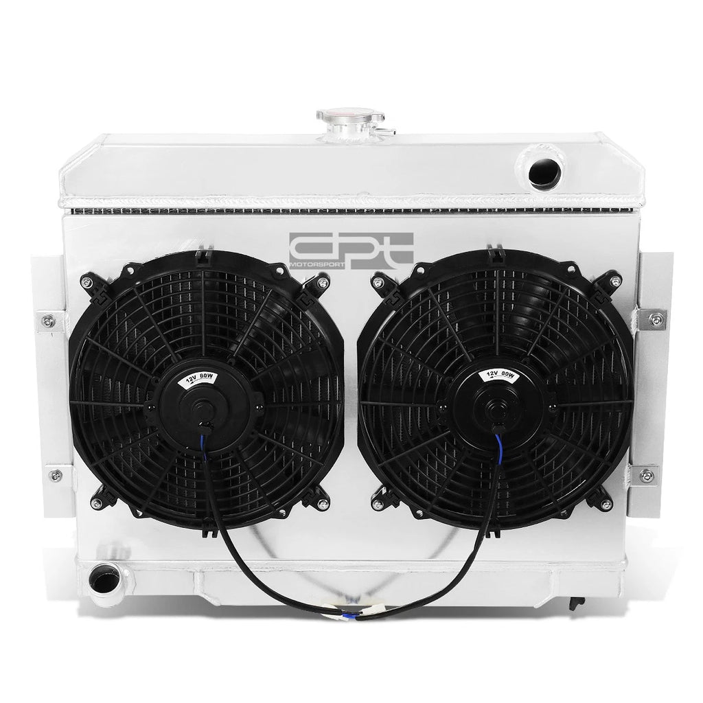 3-Row Racing Radiator + Fan Shroud for Jeep Willys CJ5/CJ6/CJ7 (1972–1986)