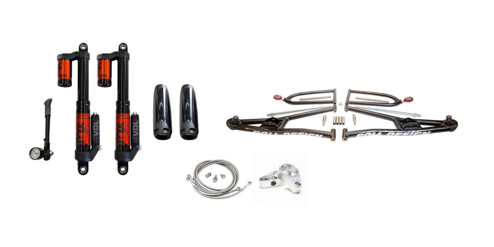 Roll Design MX A-Arms + Fox Float 3 Evol RC2 Shocks for Yamaha Banshee 350 (1987–2006)