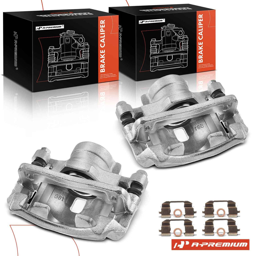 Pair Front Brake Calipers with Brackets for Honda Accord (1990–1997)
