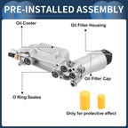 Engine Oil Cooler Filter Housing Set with Gaskets for Chrysler 200 (2011–2014) No. 68105583AF