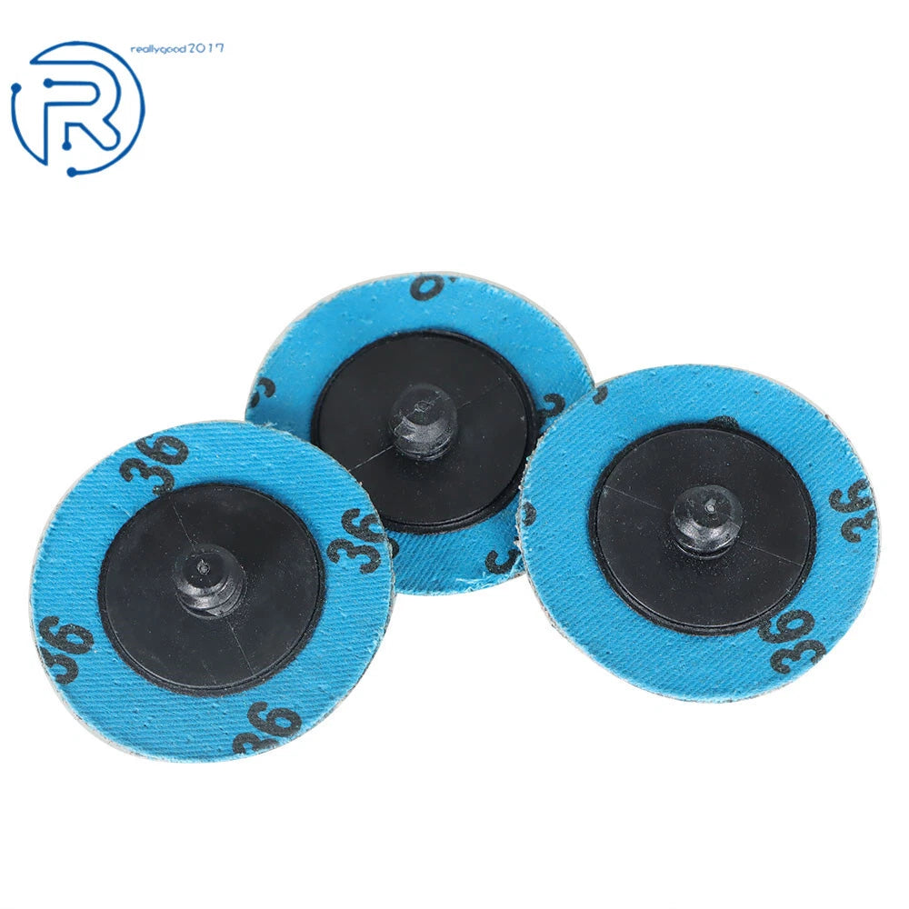 25 Pack 2 Inch 36 Grit Zirconia Quick Change Sanding Discs