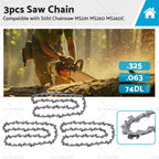 3X Chainsaw Chains 74DL 325 .063 Semi Chisel for Stihl MS291 (2012–2023)