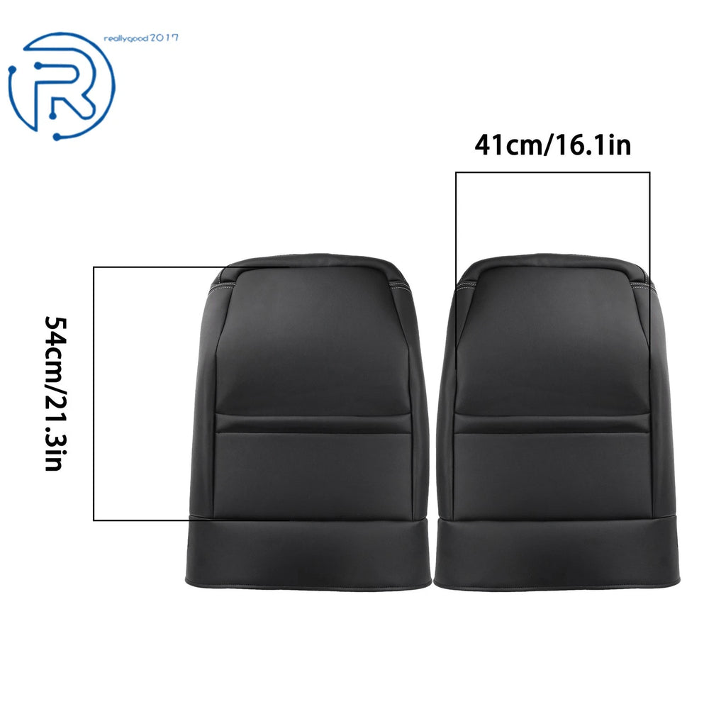 Set of 2 Leather Seat Covers for Jeep Wrangler (2013-2017) Black
