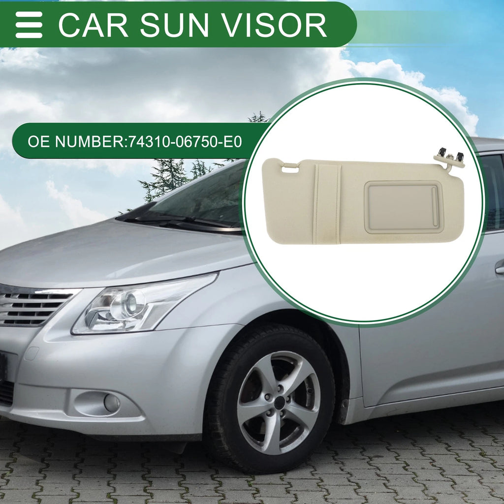 Right Passenger Side Sun Visor No. 74310-06750-E0 for Toyota Camry (2007–2011)