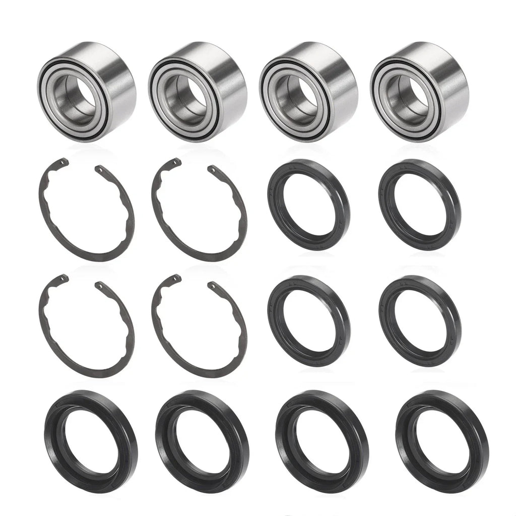 4x Front/Rear Bearing w/Circlip for Kawasaki Bayou 300 400 Prairie 300 400 (1990–2006)