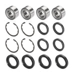4x Front/Rear Bearing w/Circlip for Kawasaki Bayou 300 400 Prairie 300 400 (1990–2006)