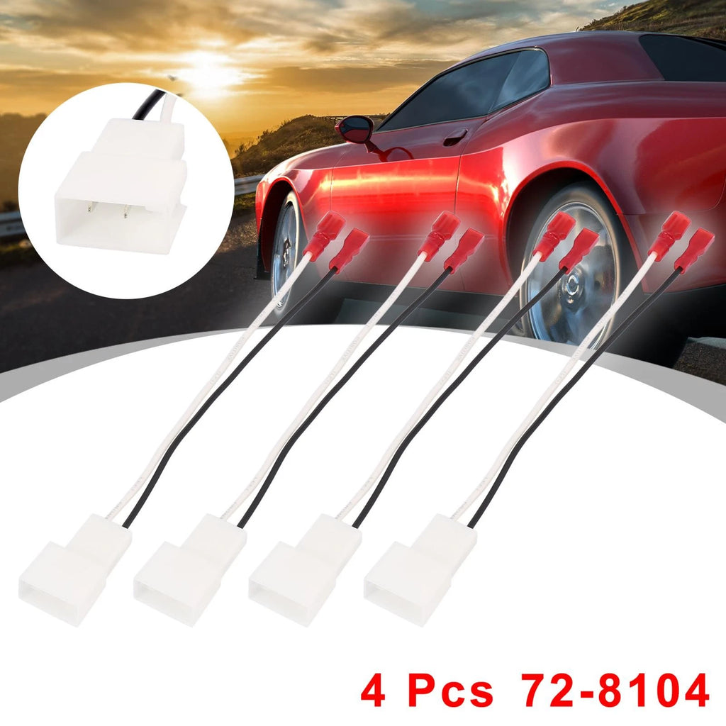 Set of 4 Speaker Connector Harness Adapter 72-8104 for Toyota Corolla (1993–2008)