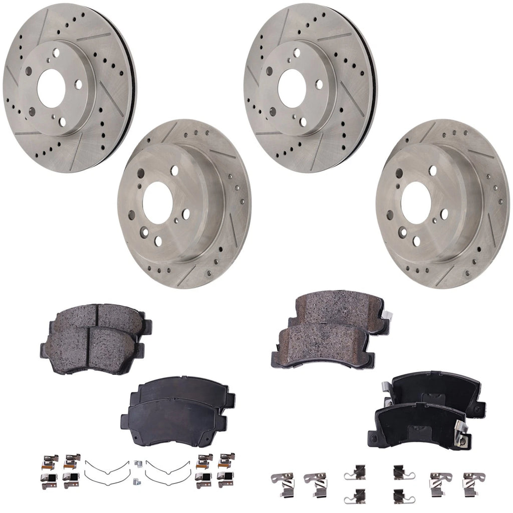 Brake Disc Rotors and Pads Kit for Toyota Camry (1996)