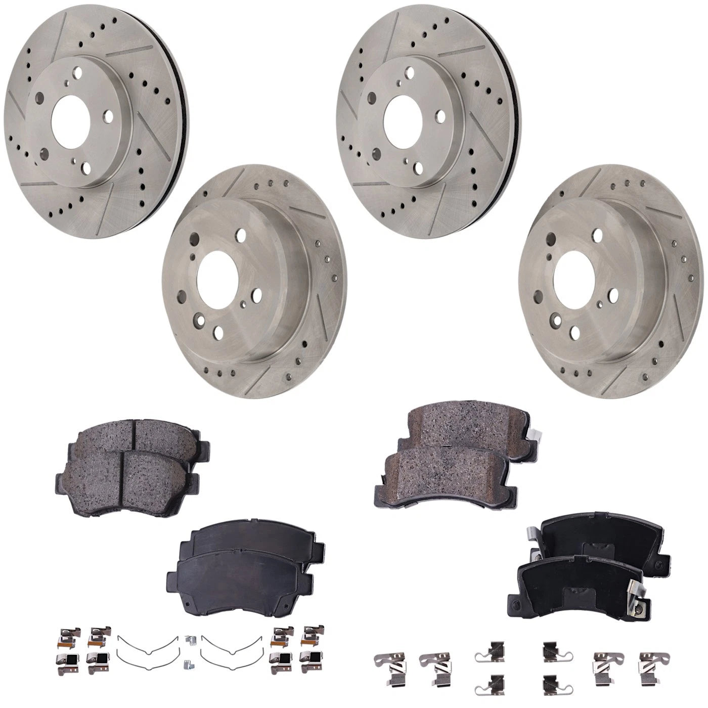 Brake Disc Rotors and Pads Kit for Toyota Camry (1996)