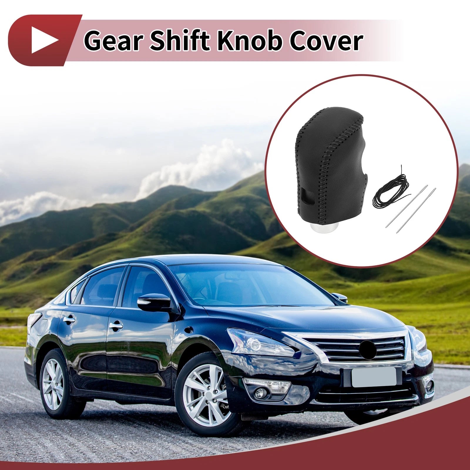 1 Pc Gear Shift Knob Cover for Nissan Altima (2019–2024) Black
