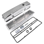 Finned Aluminum Tall Valve Covers for Chevrolet Small Block (283–400)