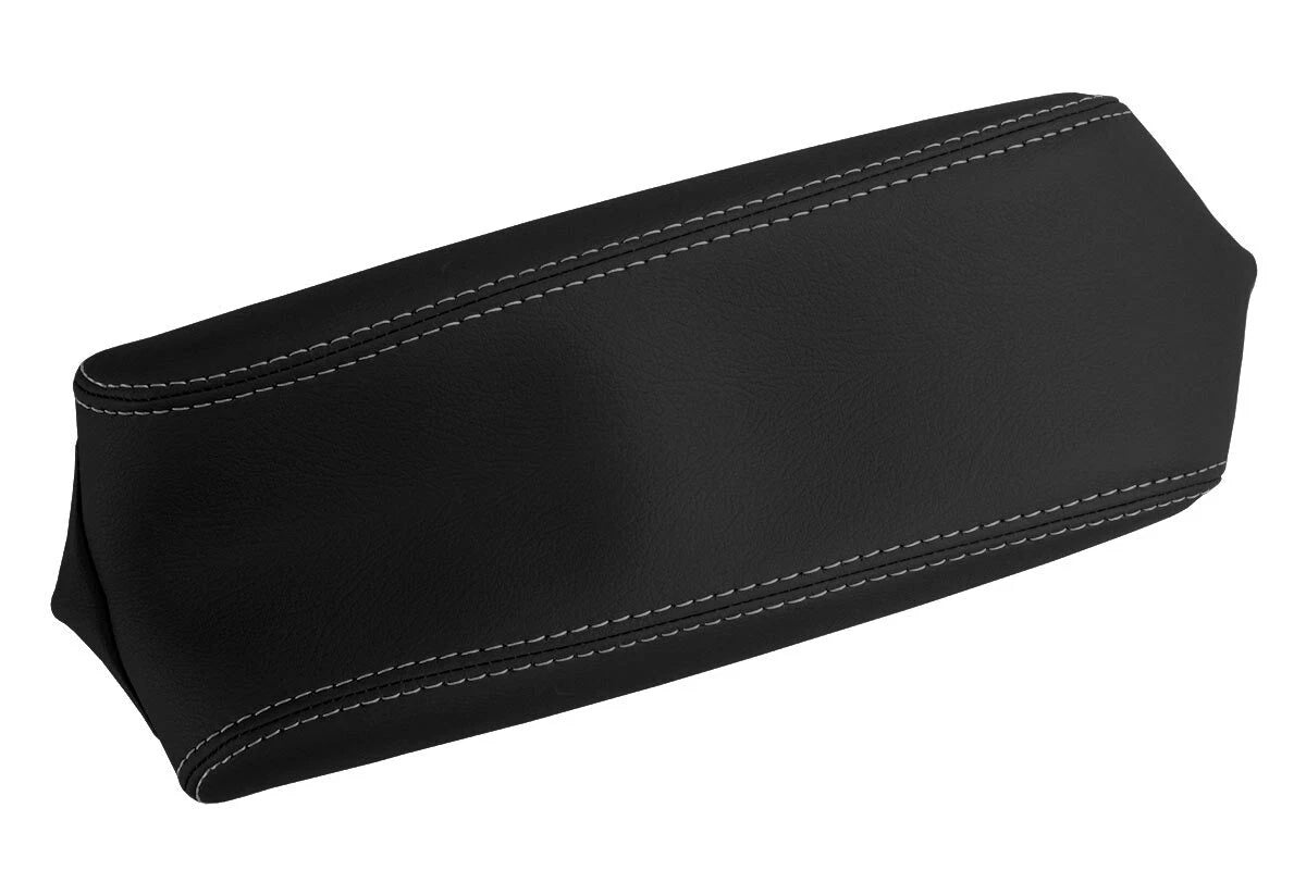 Leather Console Lid Armrest Cover for Dodge Stratus (2001–2006) Gray Stitch