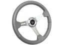 Steering Wheel Cover Leather Grip with Horn Button for 14 Inch Cars (2005–2025)