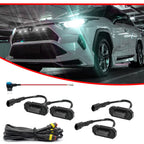 Raptor Style Front Grille with White LED Lights for Toyota RAV4 (2019–2022)