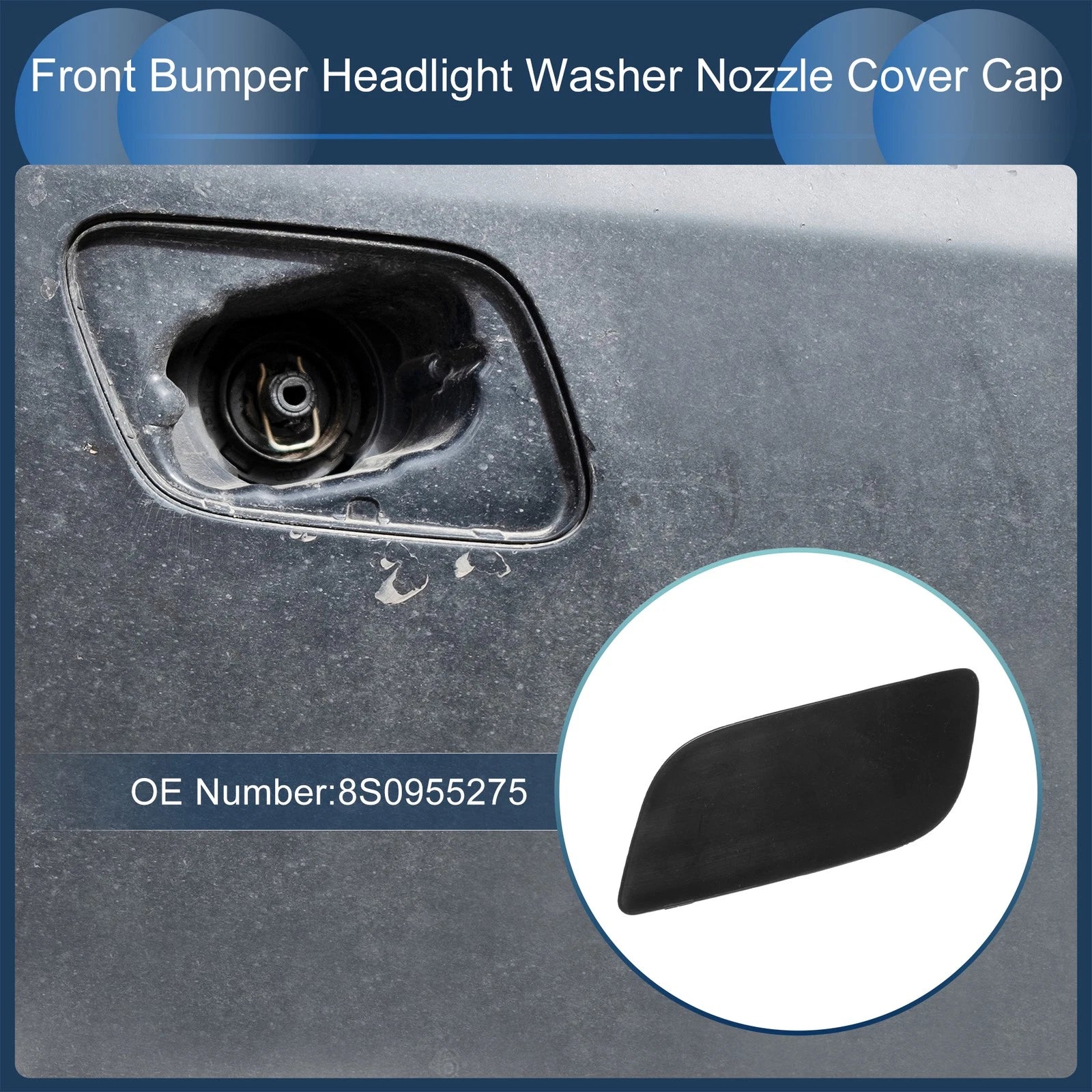 Front Left Washer Nozzle Cover Cap for Audi TT (2016–2023) 1 Pcs
