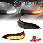 Smoked White/Amber Sequential Signal Lights for Toyota Venza Corolla 
