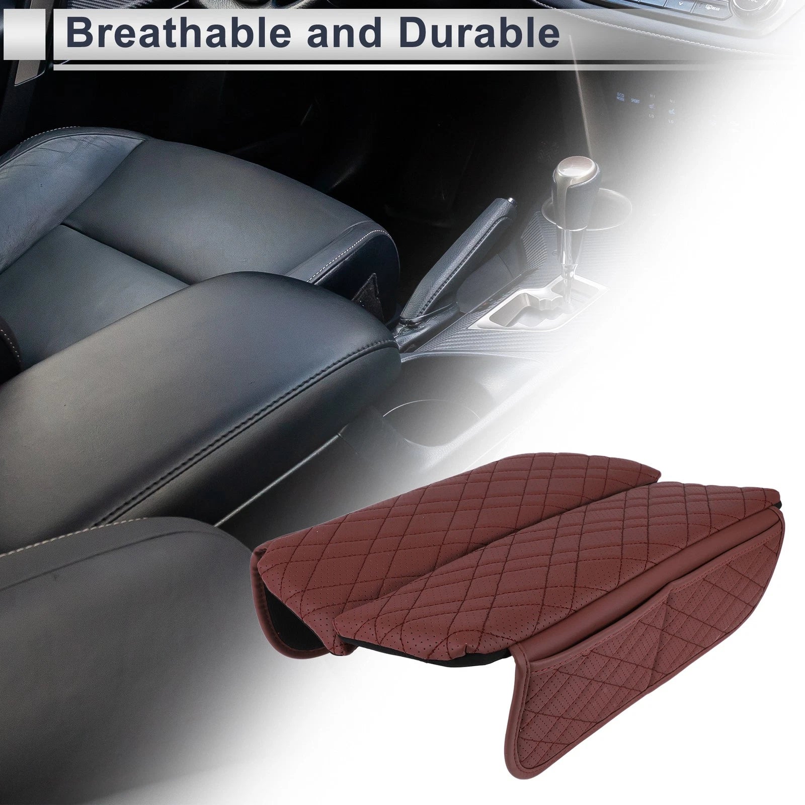 Center Console Cover with Storage Bag for BMW 5 Series (2018–2023) Red