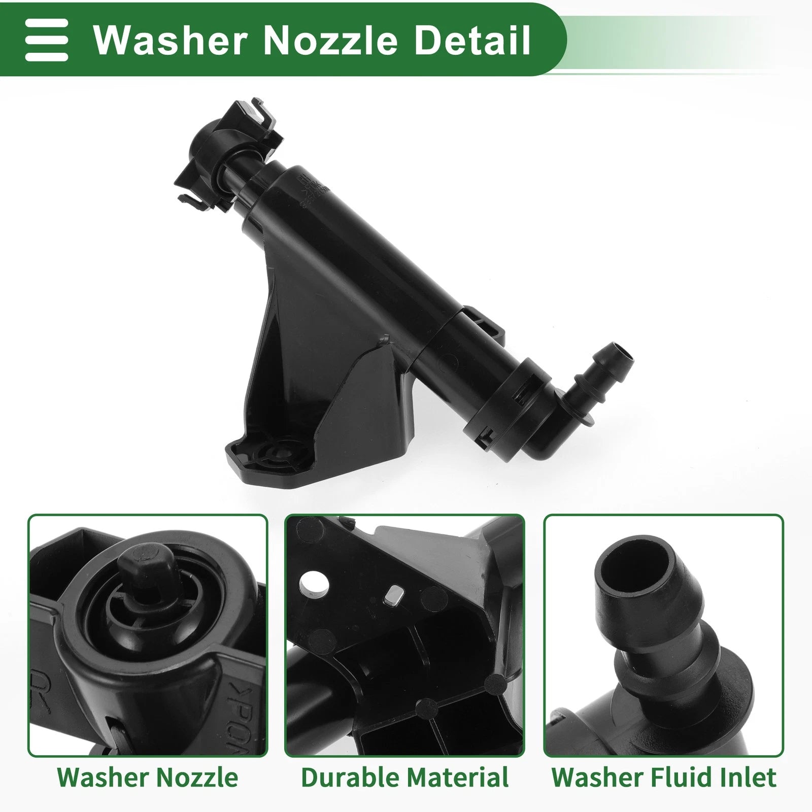 Front Passenger Side Headlight Washer Nozzle for Kia Sportage (2017–2022) No. 98672C5000