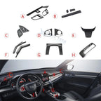 Carbon Fiber Texture Gear Shift Frame for Honda Civic 2016–2021