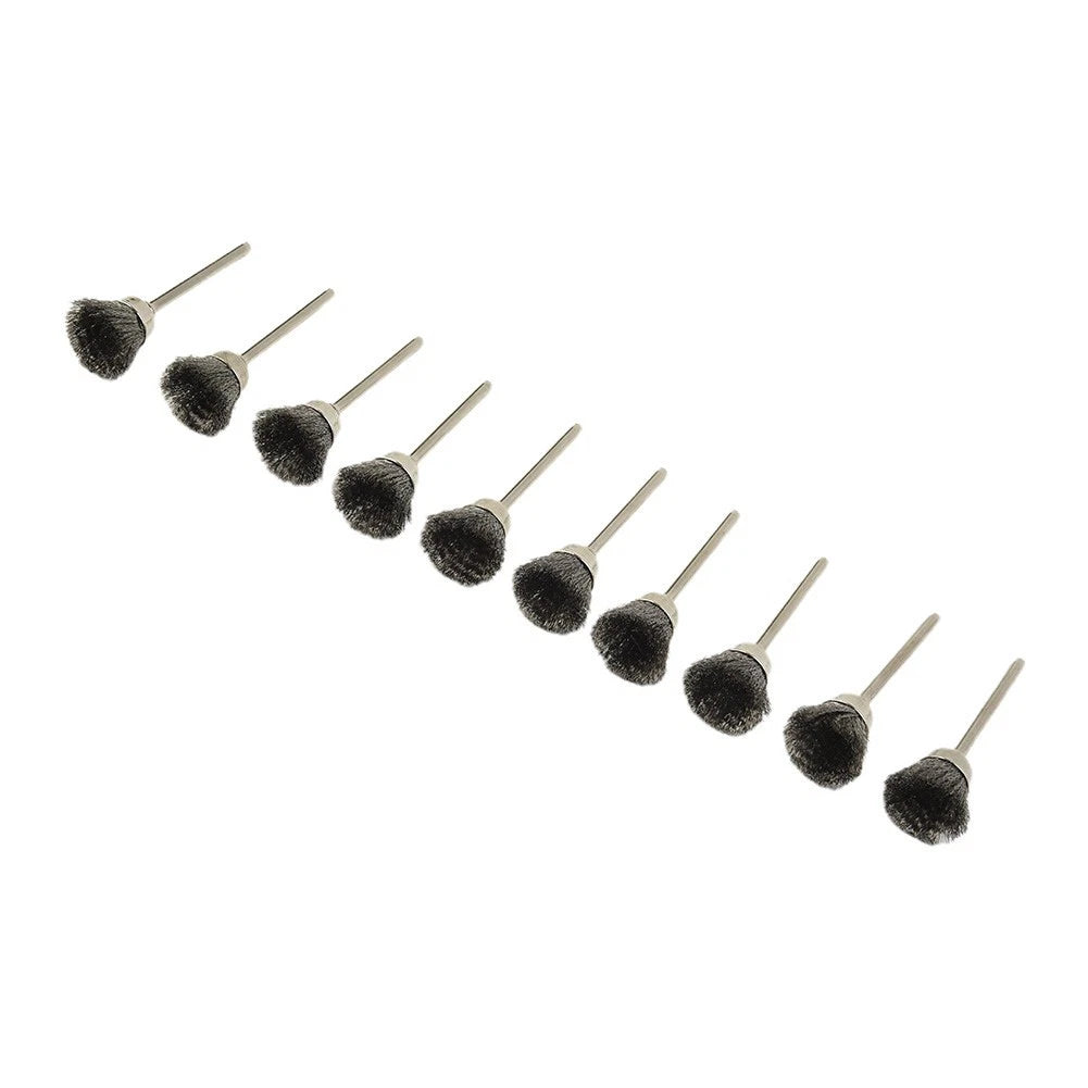 Set of 10 Bowl Shape Metal Wire Brushes for Grinder or Drill 13mm