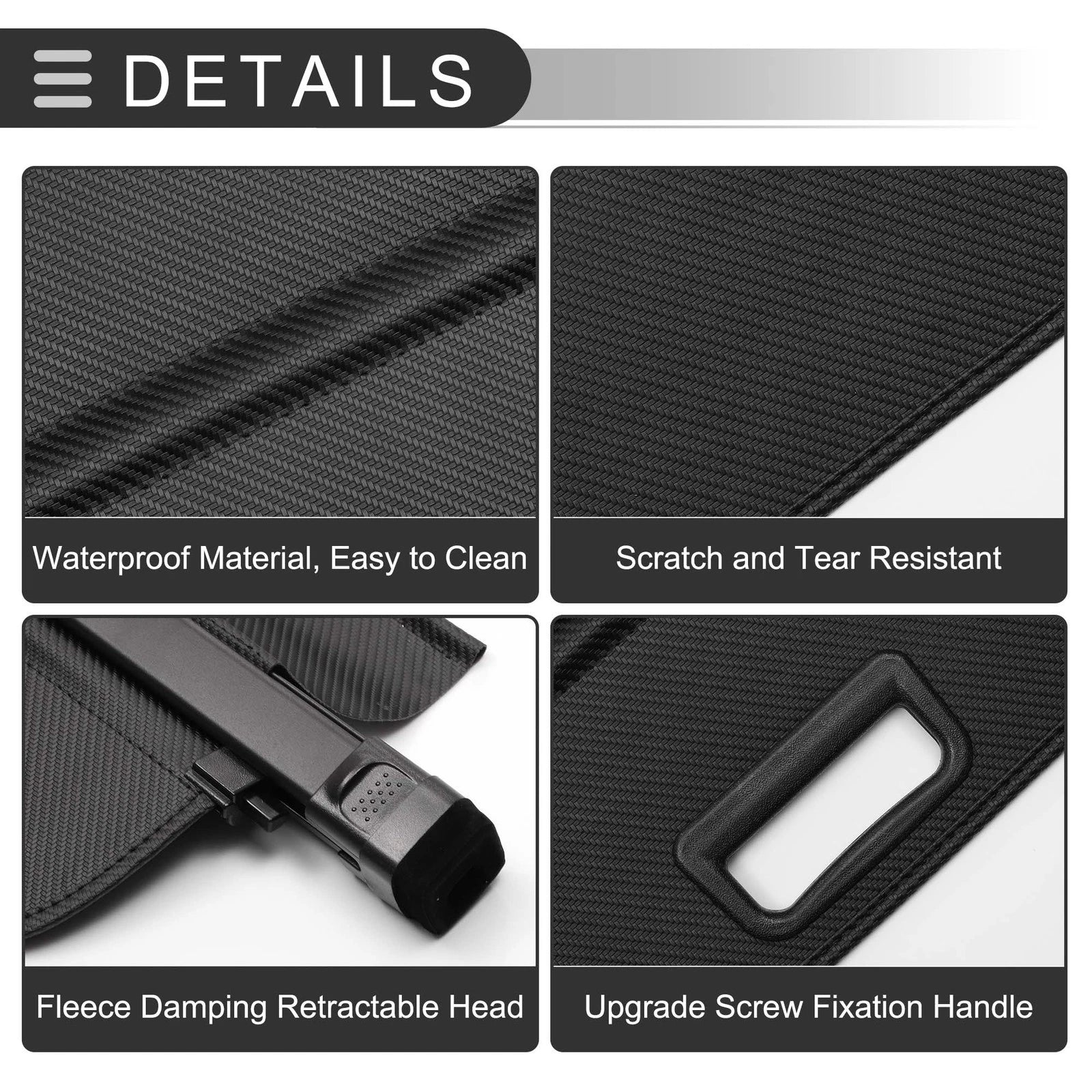 Retractable Cargo Cover for Subaru Outback (2020–2024) Black Carbon Fiber