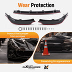 Front Bumper Accent Lip for Toyota Camry SE XSE (2021–2024) Black Red Sport