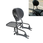 Black Sissy Bar Backrest Luggage Rack for Indian Chief Dark Horse (2014-2018)