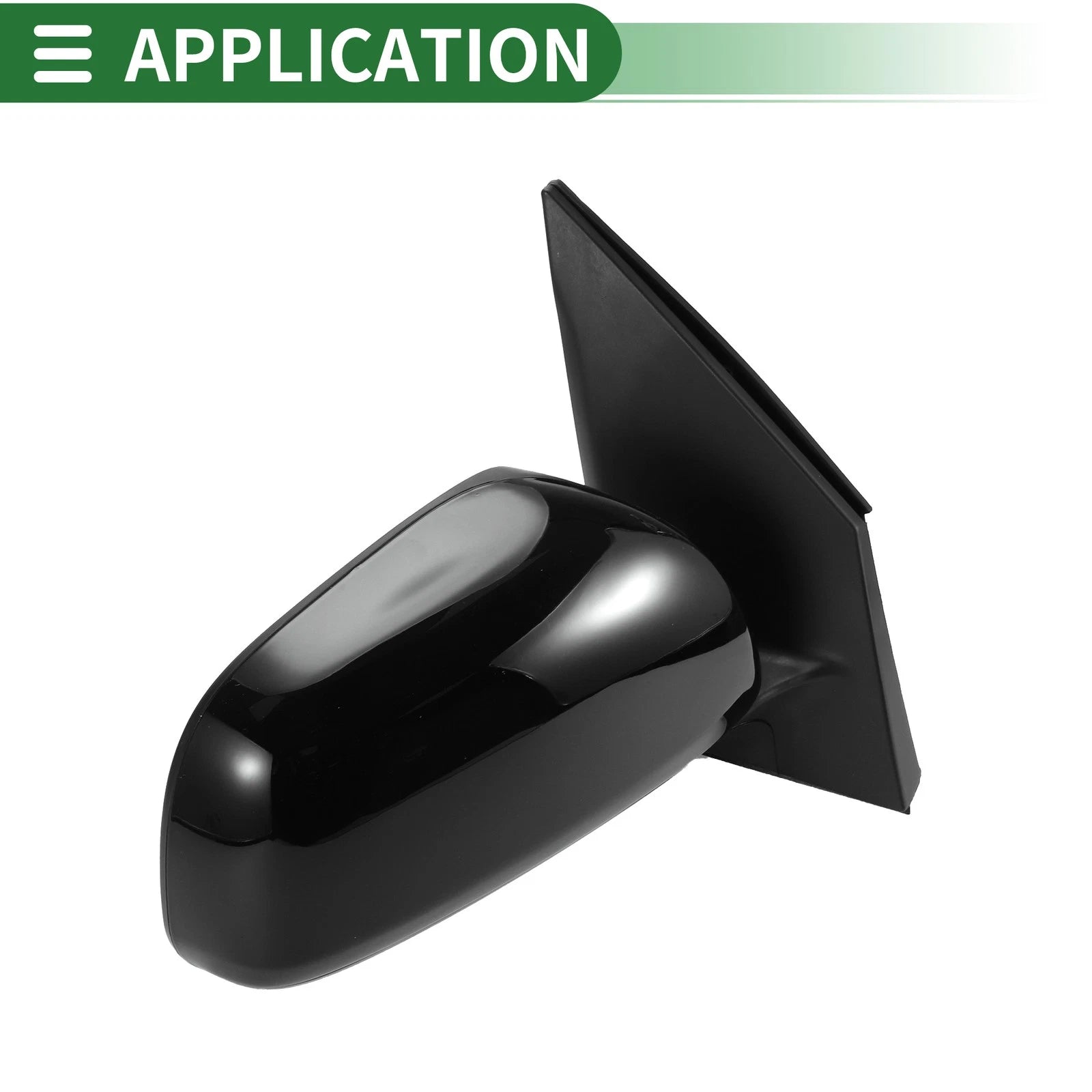 Right Side Door Mirror for Toyota RAV4 (Manual Folding, Gloss Black)