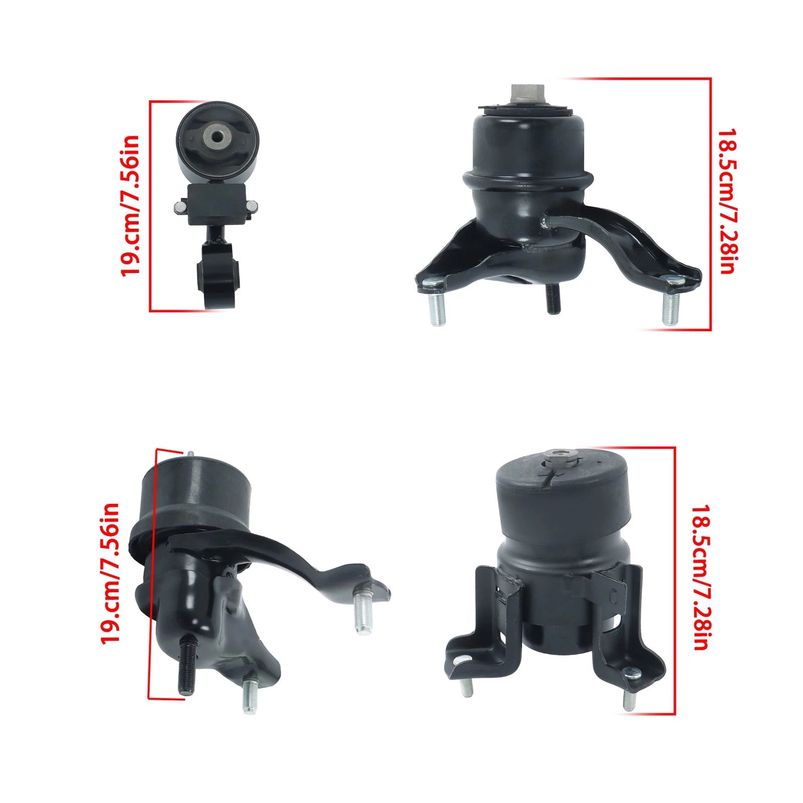 Set of 4 Engine & Transmission Mounts for Toyota Camry (2007–2009)