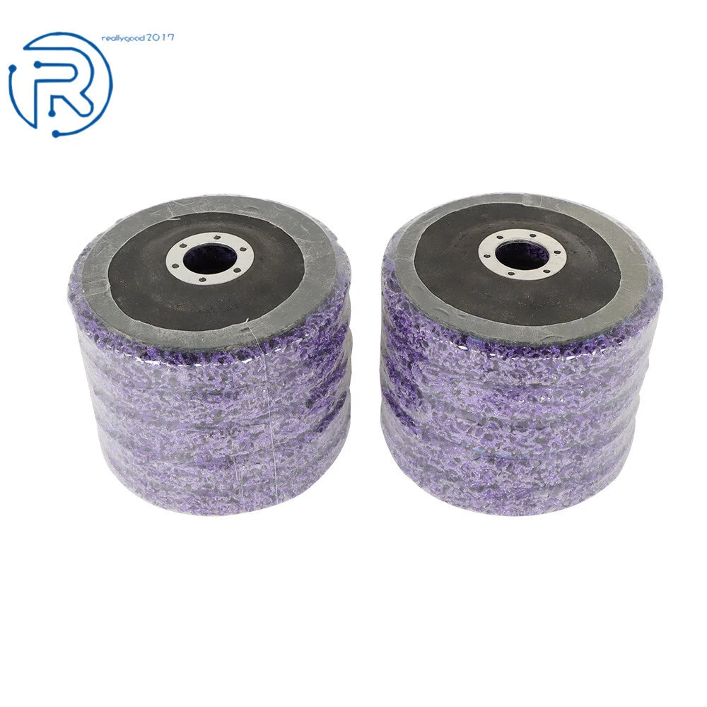 Set of 10 Strip Discs for Angle Grinders (4-1/2 Inch x 7/8 Inch)