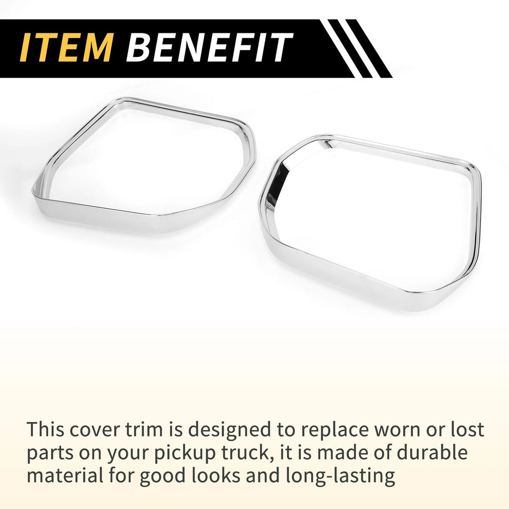 1 Pair Rearview Mirror Rain Eyebrow Trim for Toyota Tundra (2022–2024)