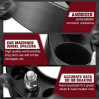 Set of 4 Hubcentric Wheel Spacers 1.5" for Ram 1500 (2019-2023)