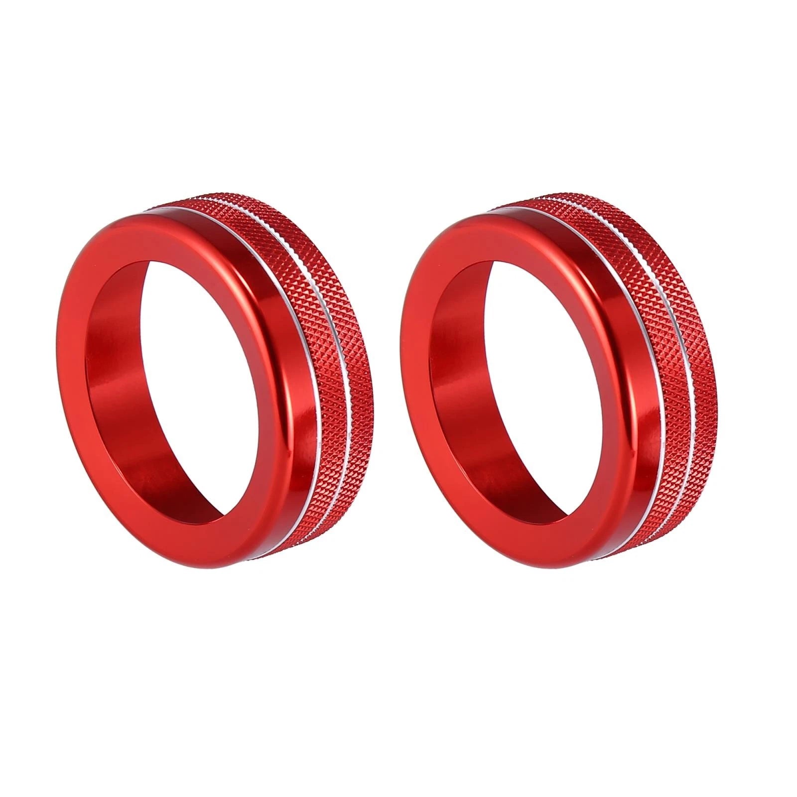 Set of 4 AC Vent Ring Knob Trim Covers for Toyota Tacoma (2016–2020) Red