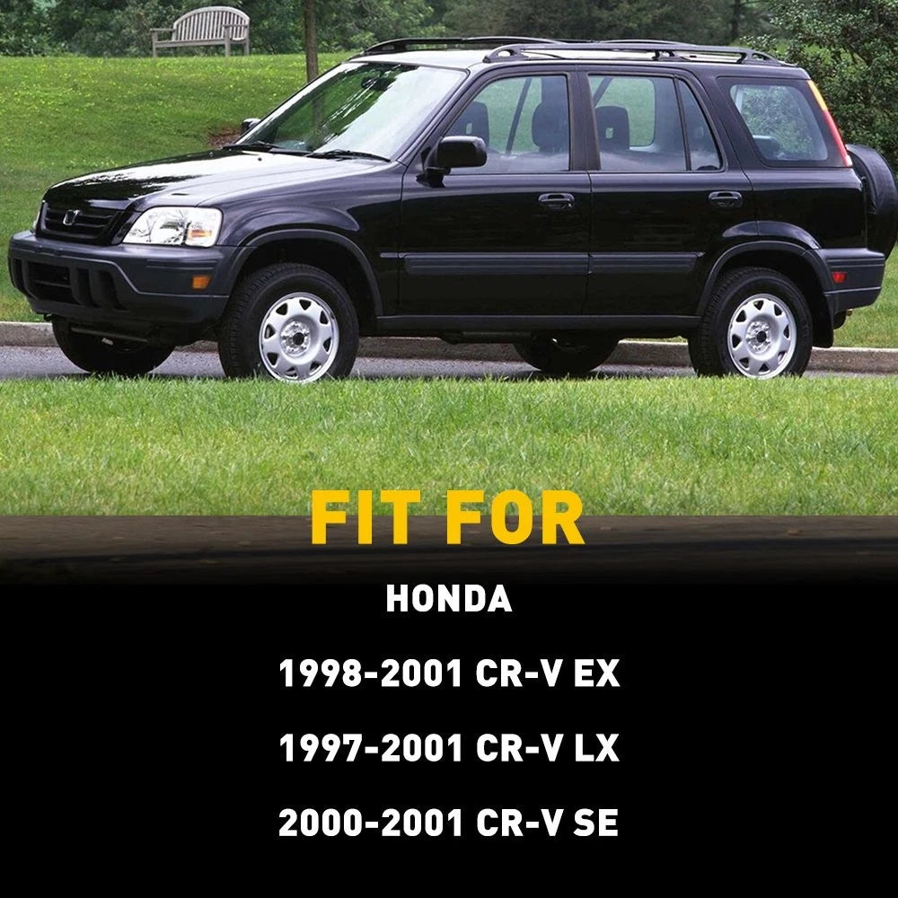 Pair Black Exterior Door Handles for Honda CR-V (1997–2001)