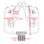 Adjustable Upper Fairing Side Wind Deflector for Harley Road Glide (2015–2020) Black