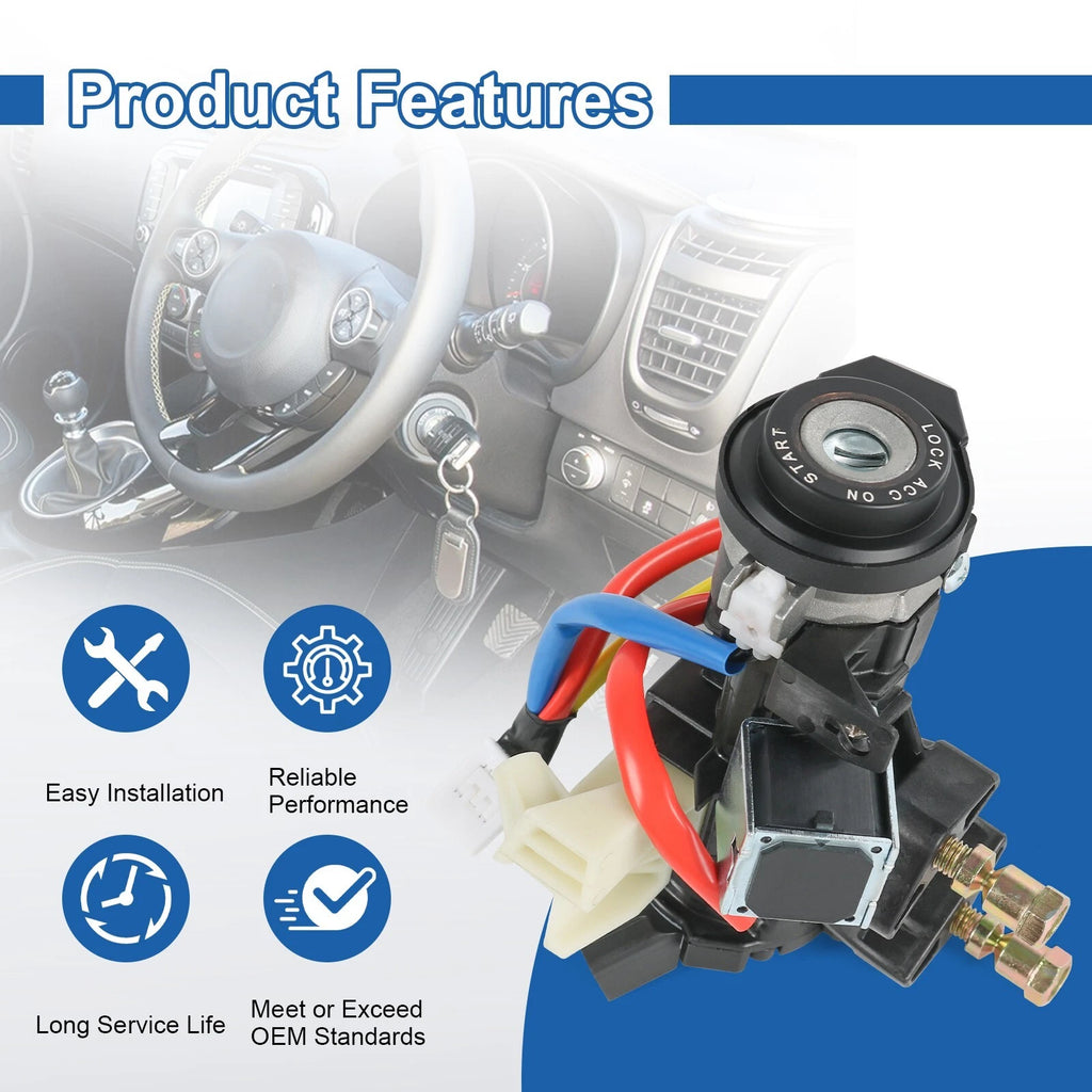 Ignition Lock Cylinder Assembly with 2 Keys for Hyundai Sonata (2015–2019)