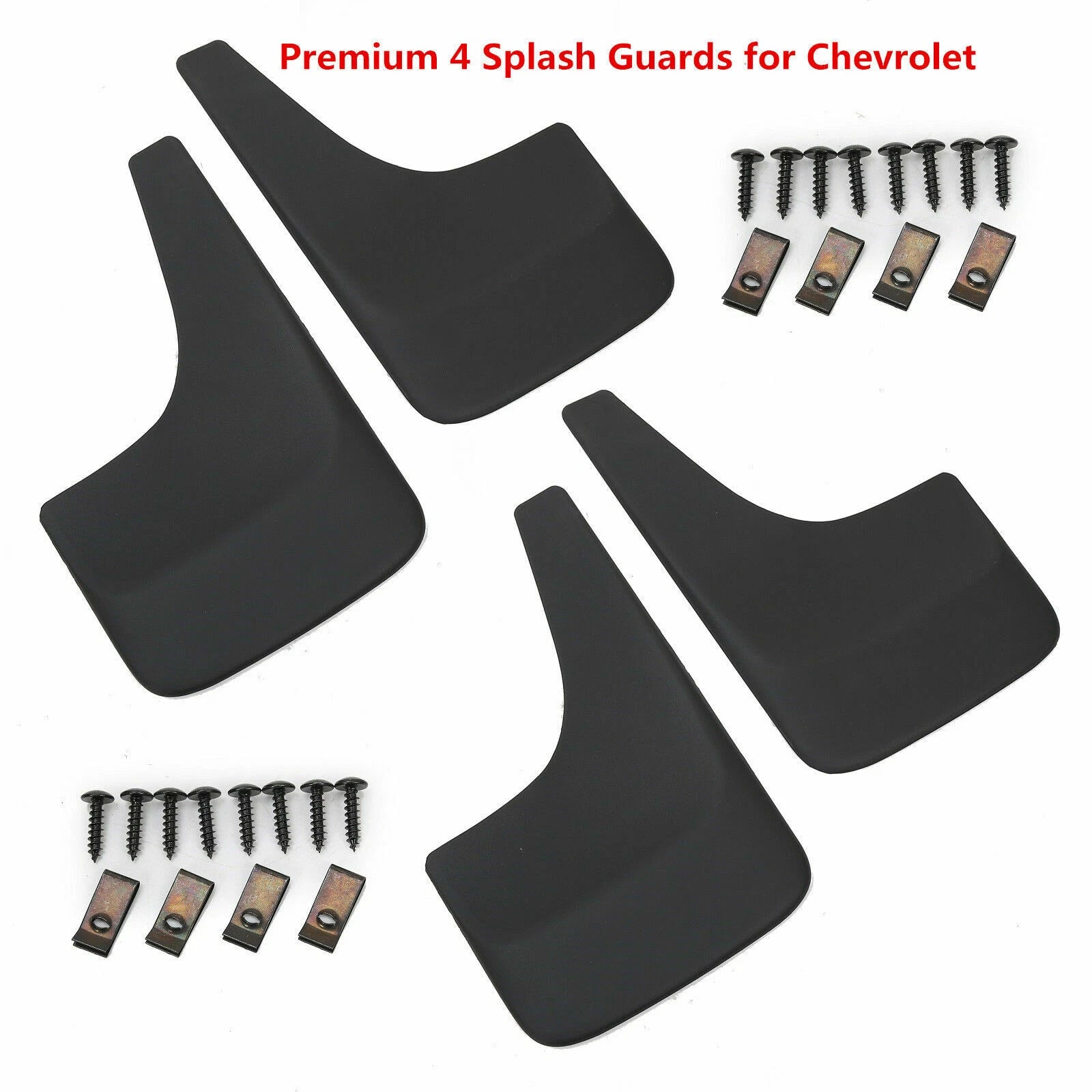 Set of 4 Mud Flaps Splash Guards for Chevy Silverado Suburban Tahoe (2001–2014)