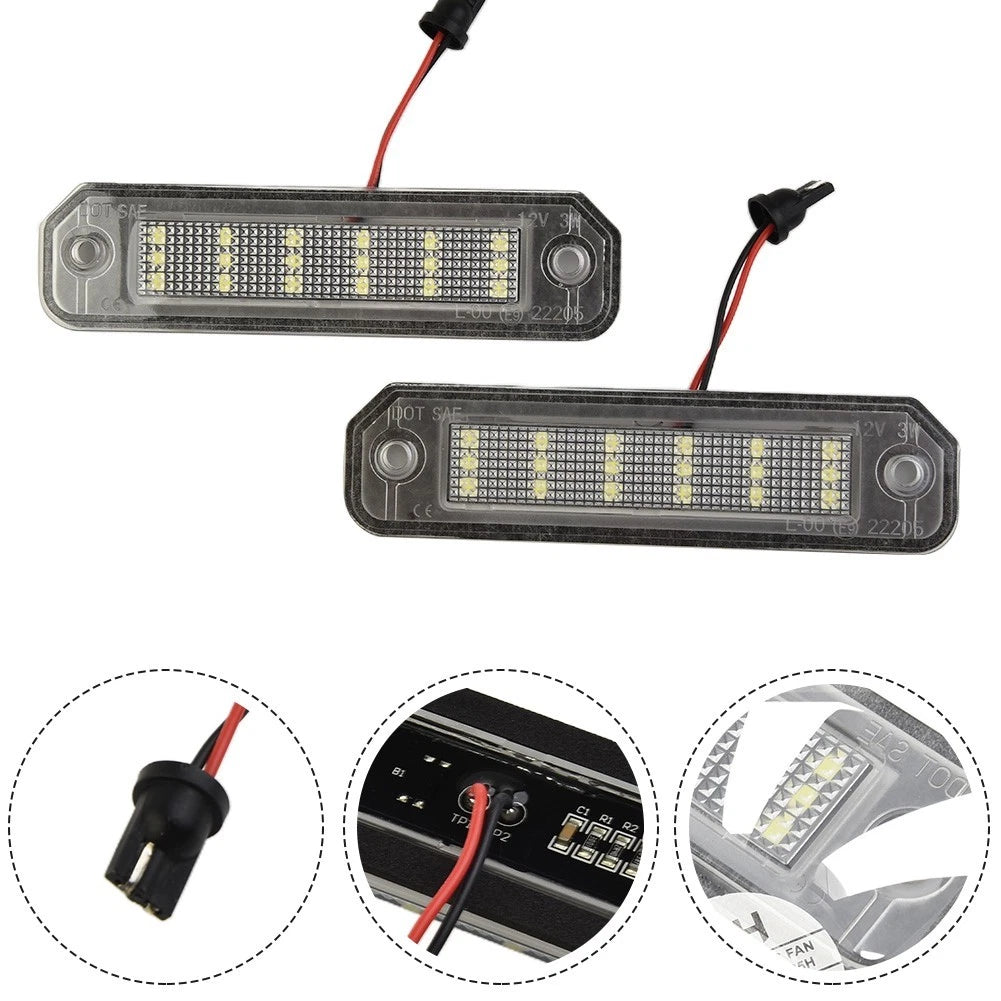 Set of 2 License Plate Lamps for Car 300LM (34100-S04-A01, 34100S04A01)
